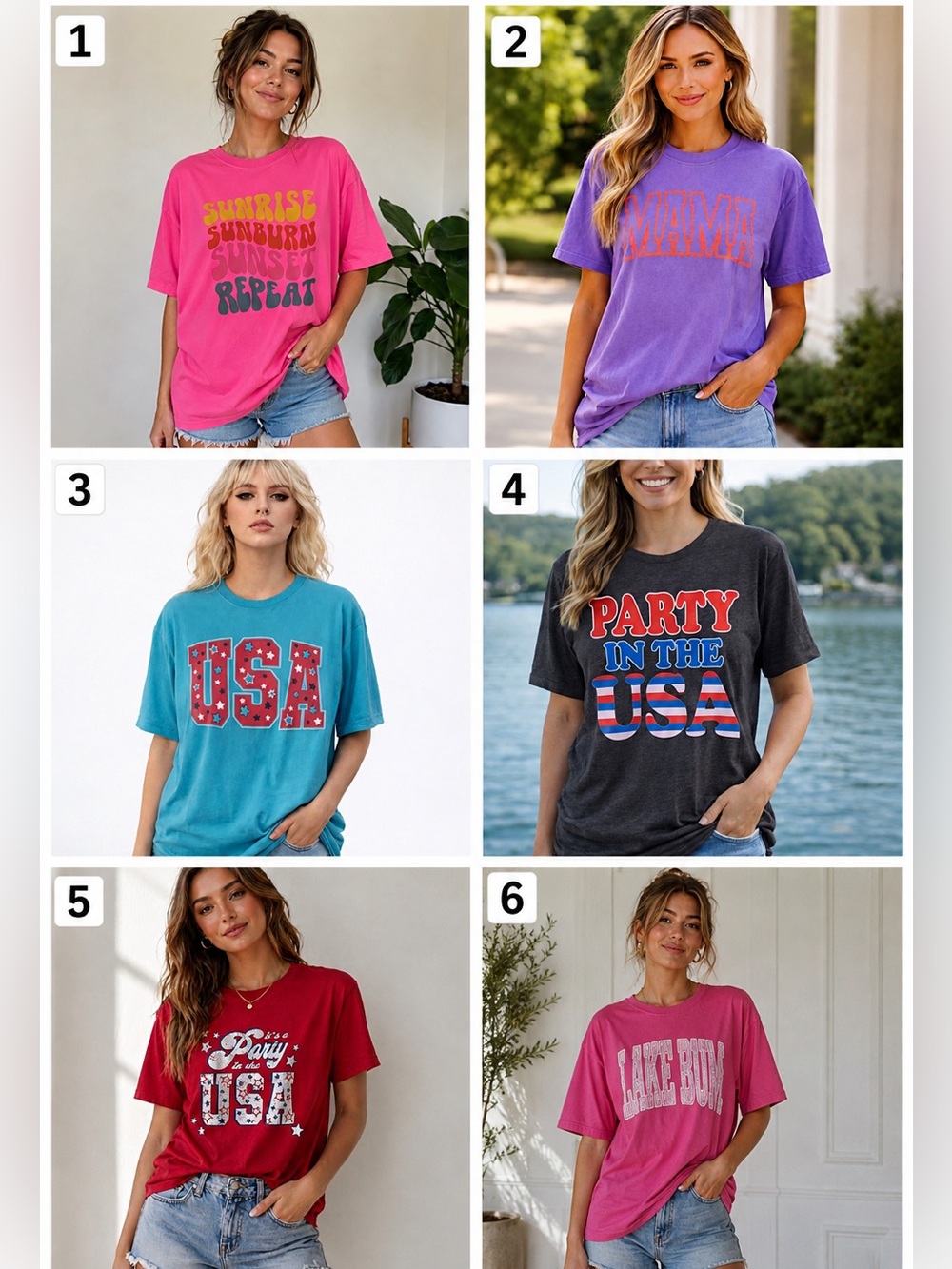 Mama, USA, Lake, Baseball and More Random Tees • ALL BRAND NEW • All are XL
